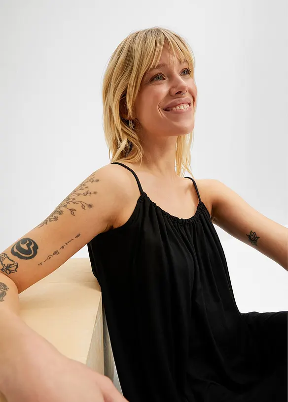 Robe fluide en jersey viscose extensible, bonprix