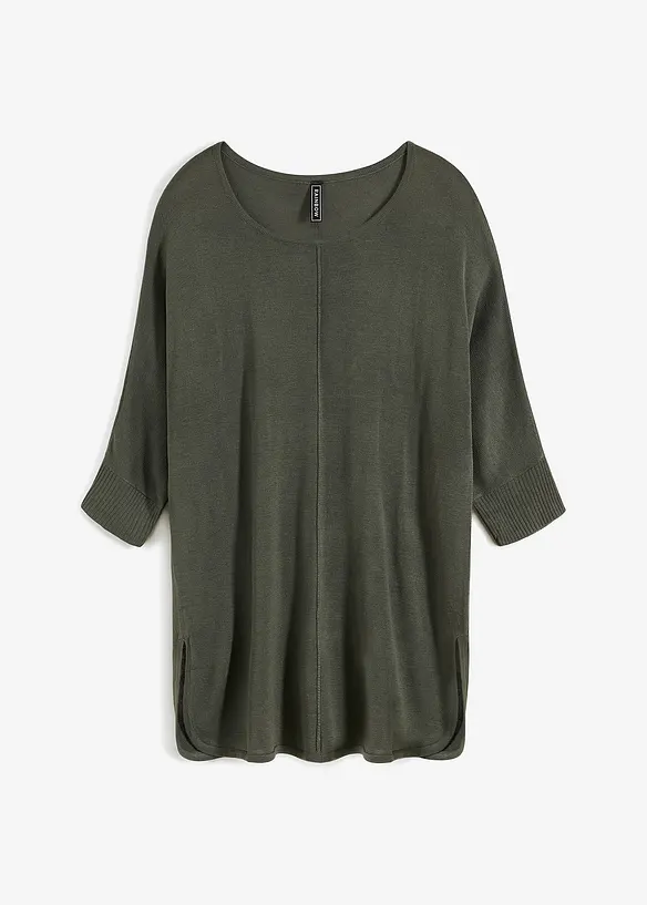 Pull en fine maille manches 3/4, bonprix