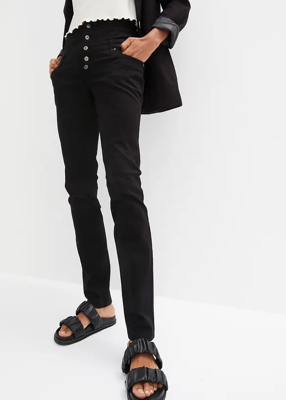 Pantalon en twill extensible, bonprix