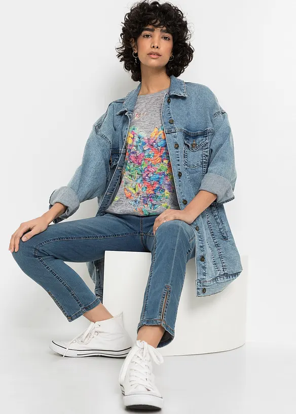 T-shirt à imprimé papillon, bonprix