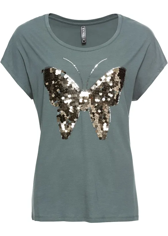 T-shirt à sequins, bonprix