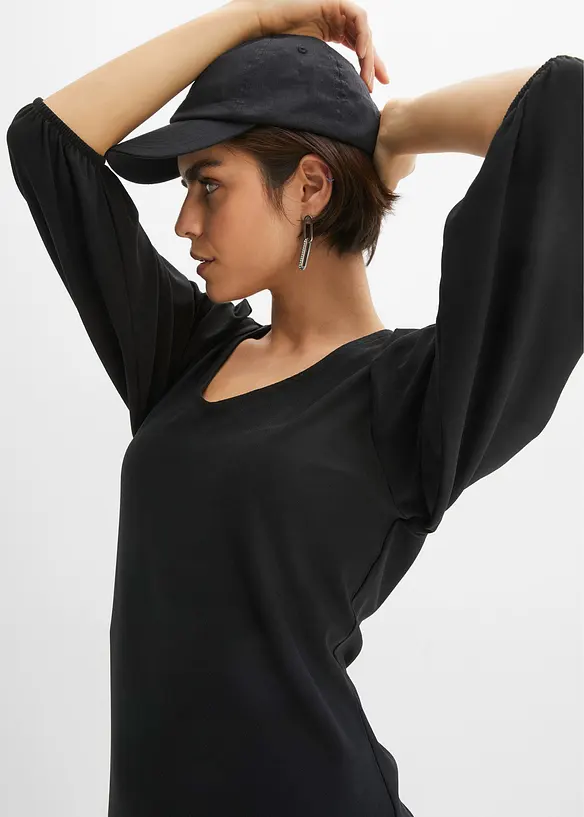 Robe en jersey avec manches bouffantes, bonprix