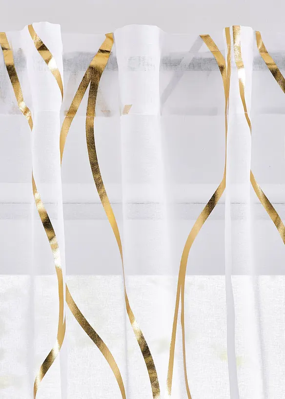 Voilage transparent à imprimé brillant (1 pce), bonprix