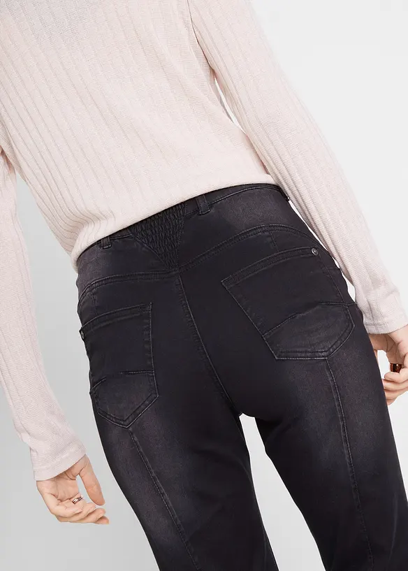 Jean bootcut taille mi-haute, sculptant, bonprix