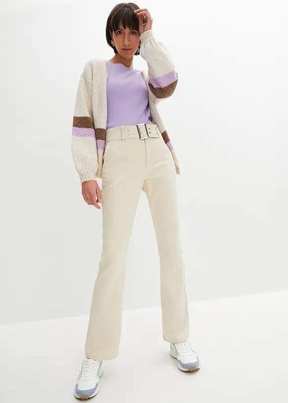 Pantalon extensible avec détail ceinture, bonprix