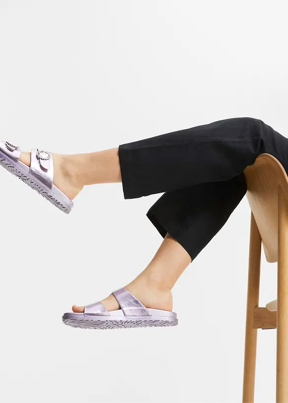 Pantalon taille haute en lin et viscose, bonprix