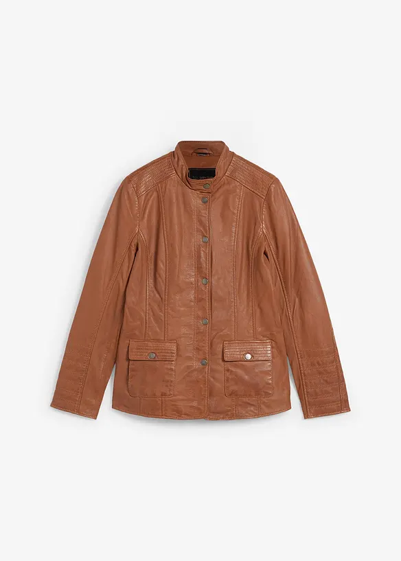 Veste en cuir nappa d&rsquo;agneau, bonprix