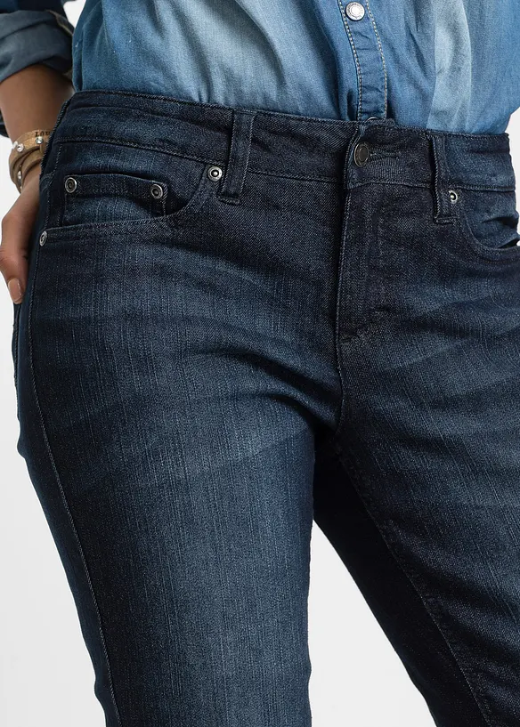 Jean bootcut taille mi-haute, extensible, bonprix