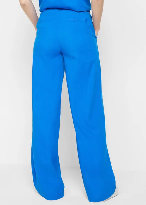 Pantalon palazzo en lin m&eacute;lang&eacute;, bonprix