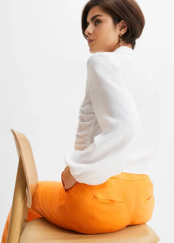 Pantalon palazzo en lin mélangé, bonprix