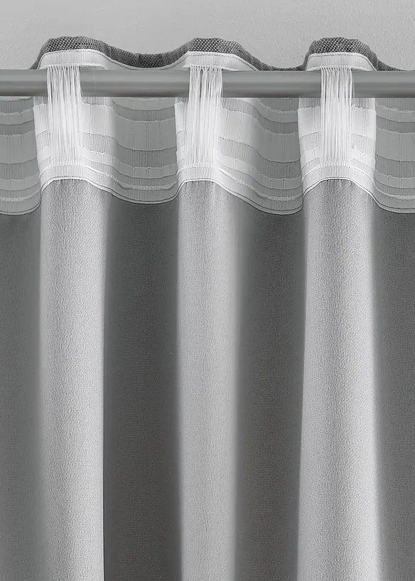 Rideaux occultants textur&eacute;s (2 pces), bonprix