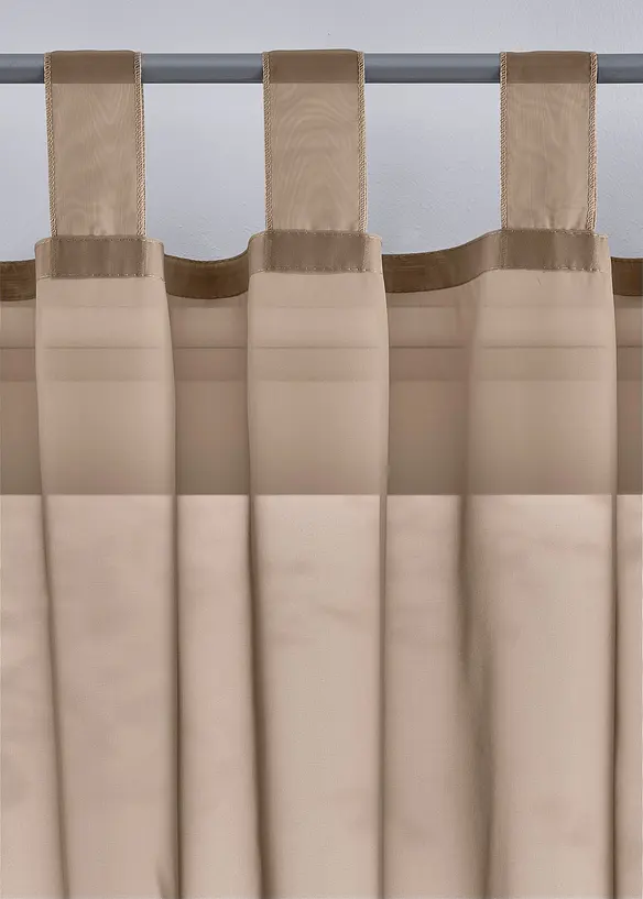 Lot de 2 voilages unis, bonprix