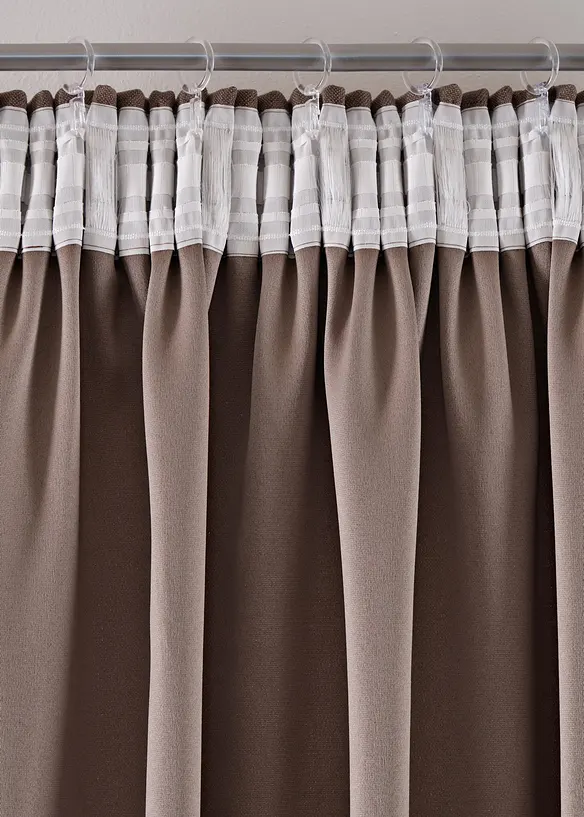 Rideaux occultants textur&eacute;s (2 pces), bonprix