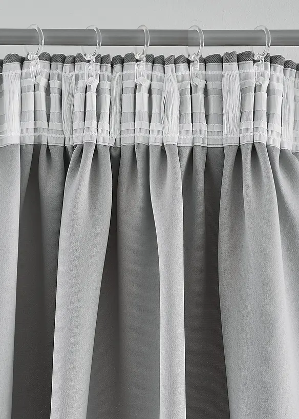 Rideaux occultants textur&eacute;s (2 pces), bonprix