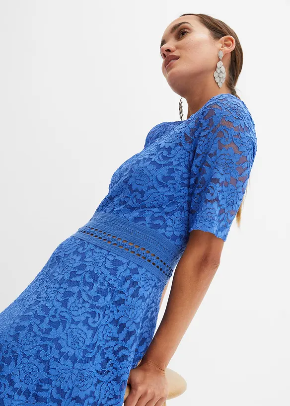 Robe en dentelle avec empiècement crochet, bonprix