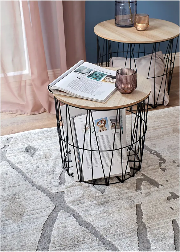 Lot de 2 voilages unis, bonprix