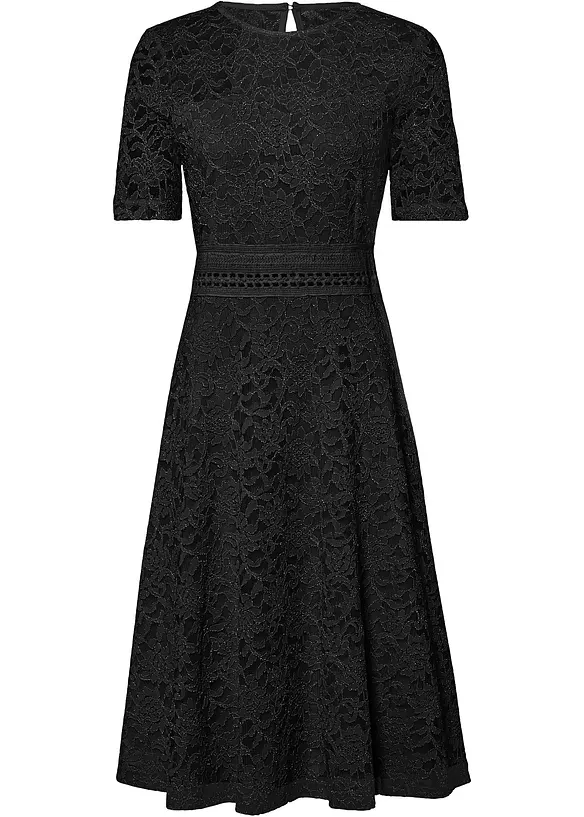 Robe en dentelle avec empiècement crochet, bonprix
