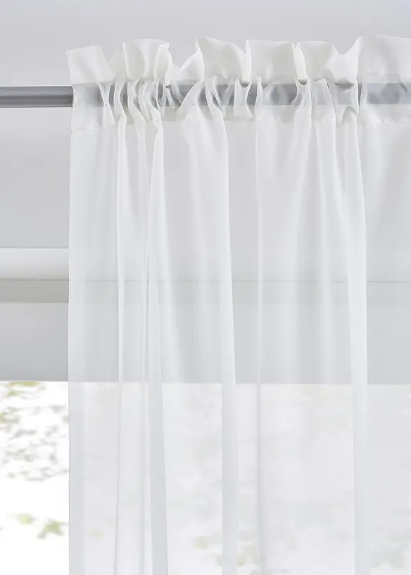 Lot de 2 voilages unis, bonprix