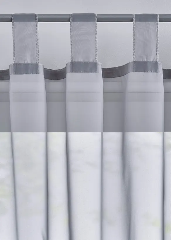 Lot de 2 voilages unis, bonprix