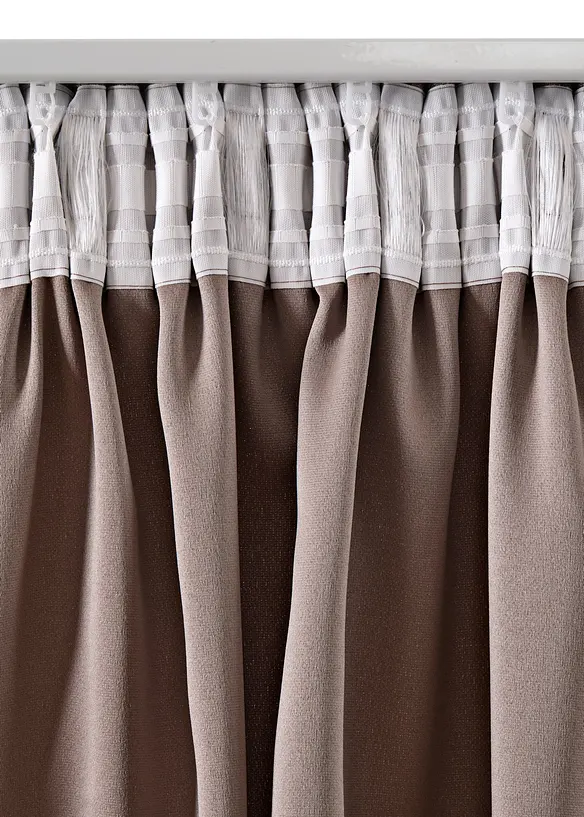 Rideaux occultants textur&eacute;s (2 pces), bonprix
