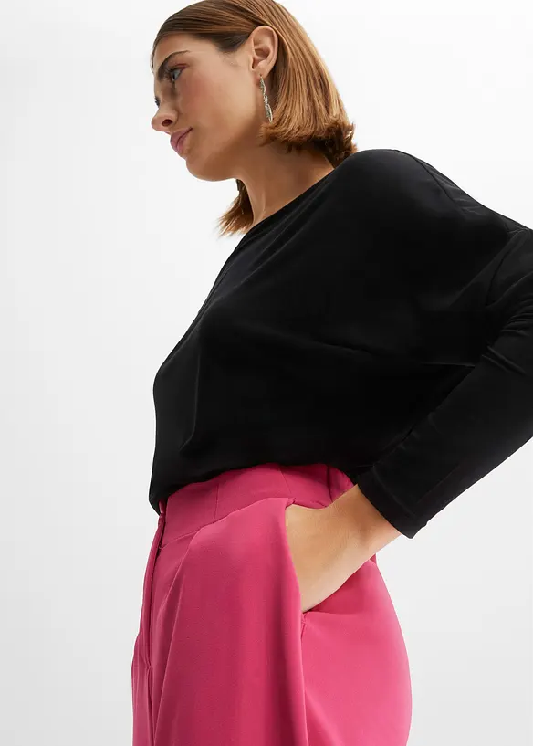 T-shirt manches longues en viscose douce et extensible, bonprix