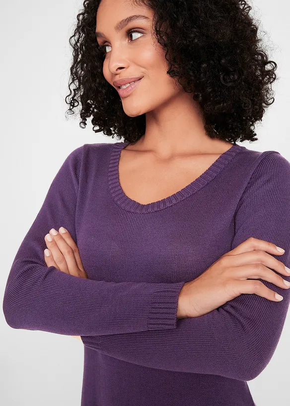 Robe évasée en maille, bonprix