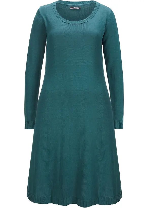 Robe &eacute;vas&eacute;e en maille, bonprix