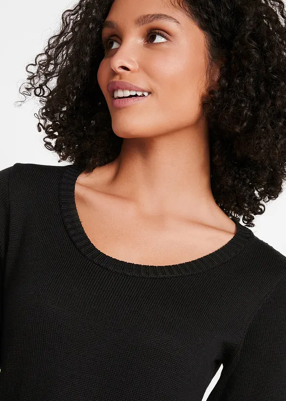 Robe évasée en maille, bonprix