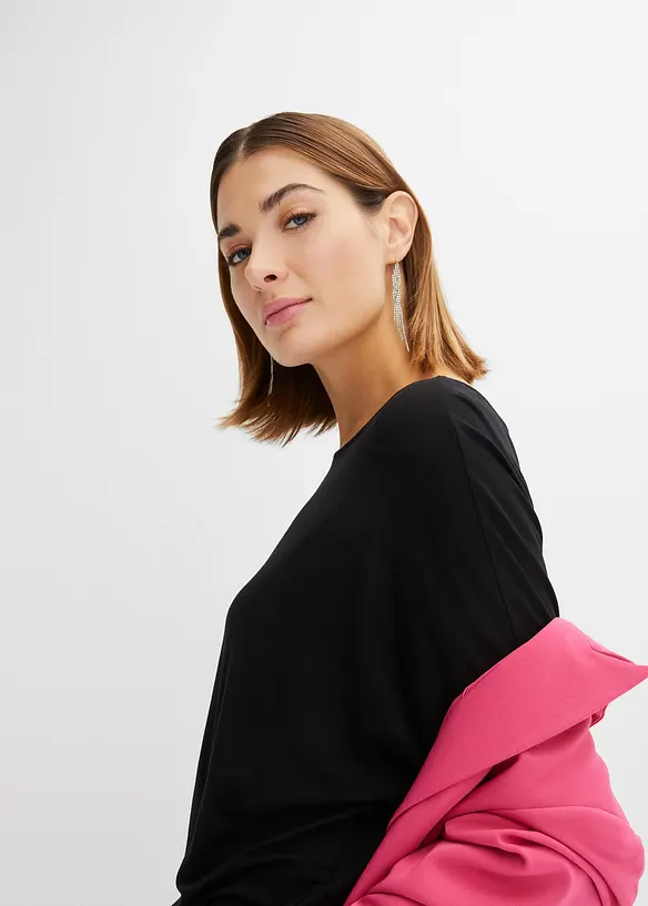 T-shirt manches longues en viscose douce et extensible, bonprix