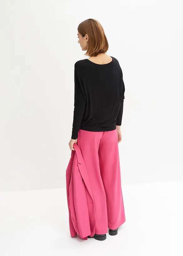 T-shirt manches longues en viscose douce et extensible, bonprix