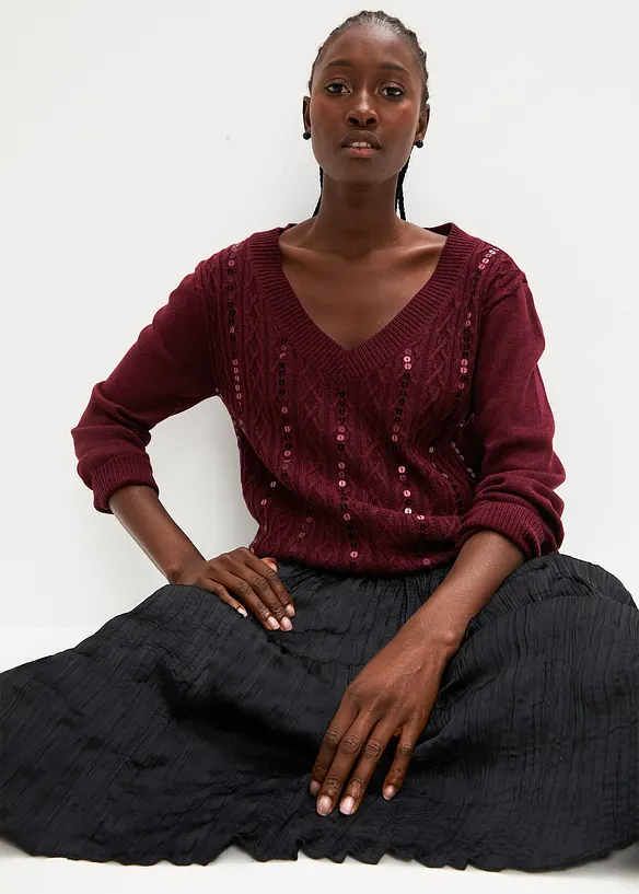 Pull &agrave; sequins, bonprix