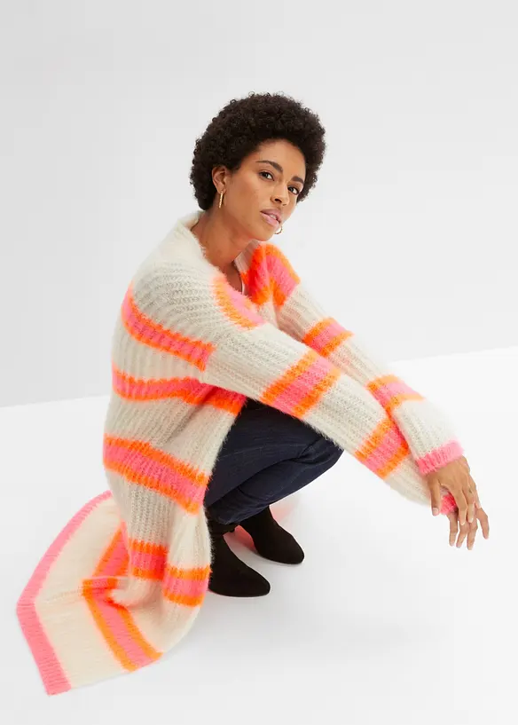 Long gilet en maille oversize, bonprix