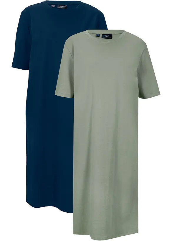 Lot de 2 robes T-shirt oversize, bonprix