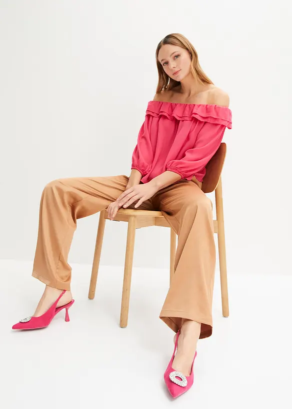 Blouse Carmen en polyester, bonprix