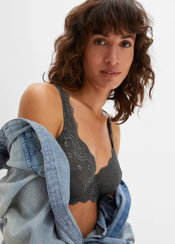 Lot de 2 soutiens-gorge &agrave; armatures et dentelle, bonprix