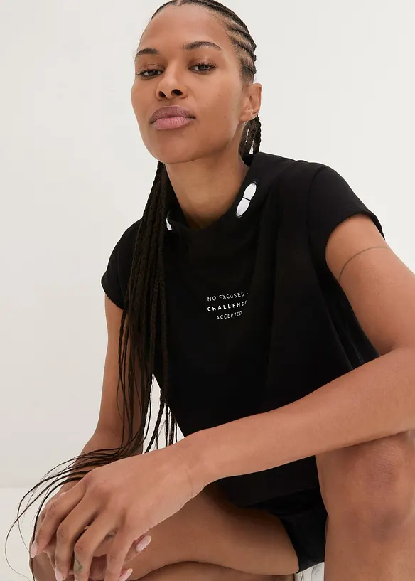 T-shirt de sport avec capuche, bonprix