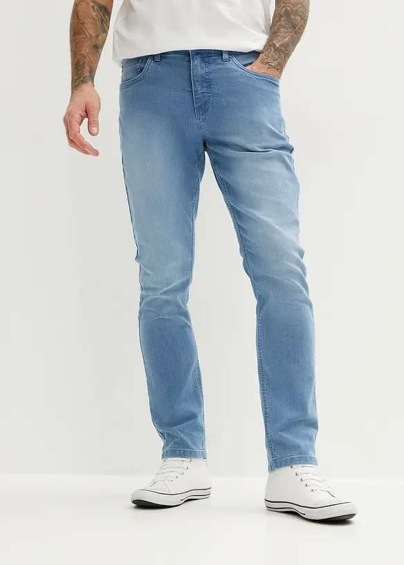 Jean slim extensible et léger, droit, bonprix