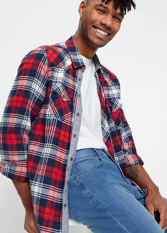 Jean slim extensible et l&eacute;ger, droit, bonprix