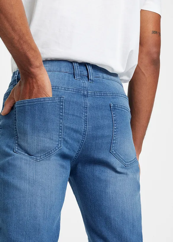 Jean slim extensible et l&eacute;ger, droit, bonprix