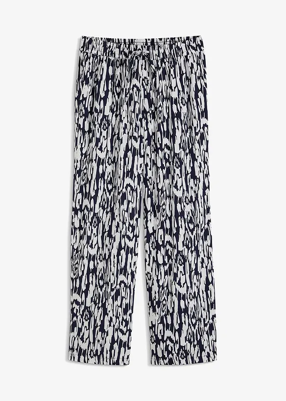 Pantalon taille élastiquée en viscose fluide, bonprix