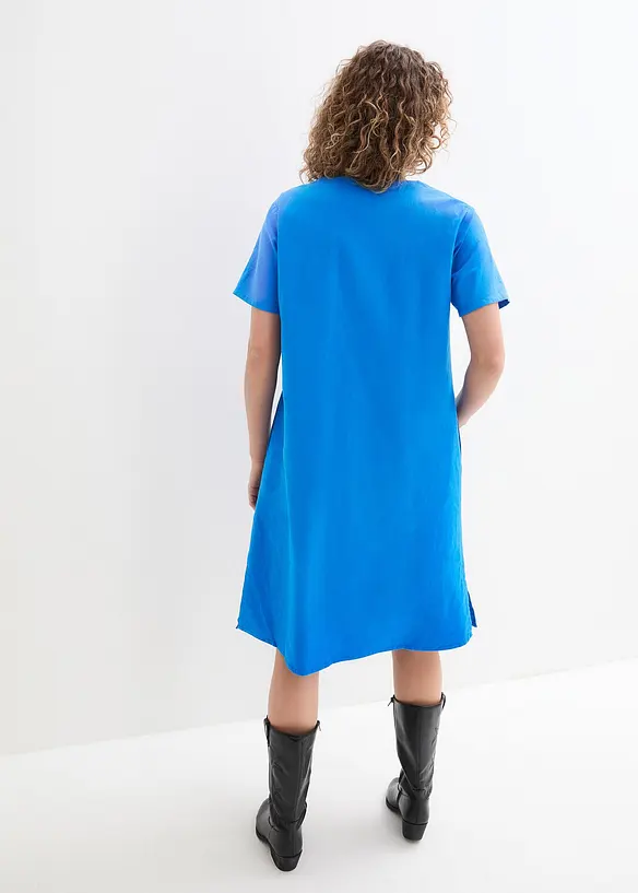 Robe-tunique à poches en lin et coton, bonprix