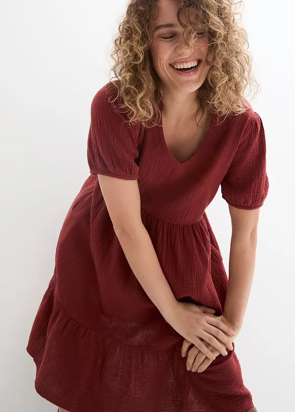 Robe oversize en gaze de coton, bonprix