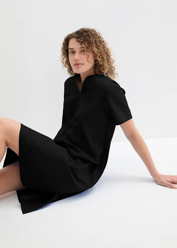 Robe-tunique à poches en lin et coton, bonprix