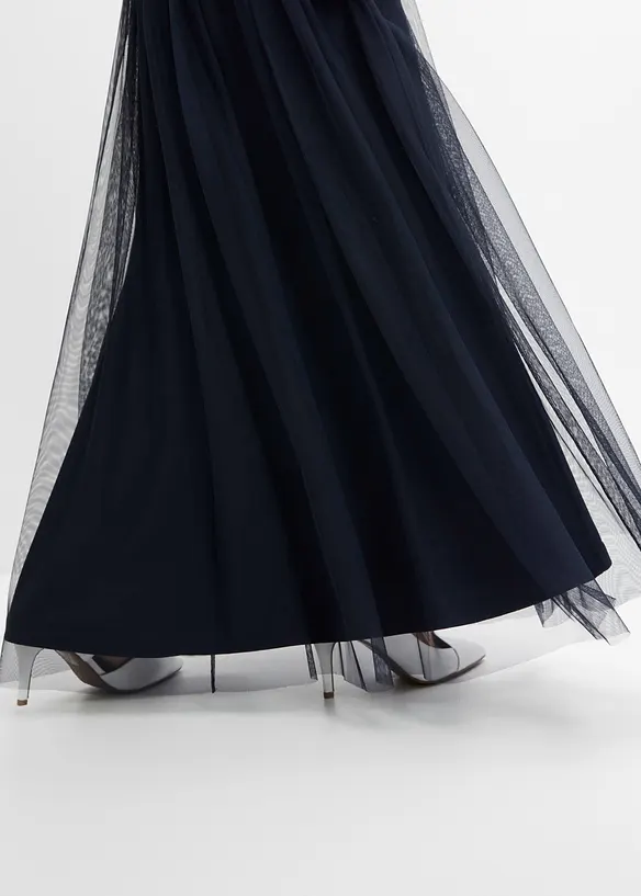 Robe de soirée en tulle avec haut brodé de sequins, bonprix
