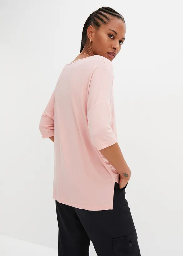 T-shirt boxy en viscose extensible, bonprix
