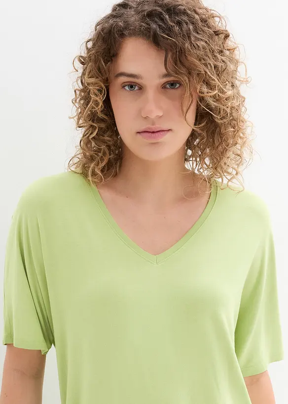 T-shirt long en viscose extensible, bonprix