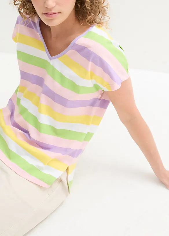 T-shirt coton manches &frac12;, bonprix