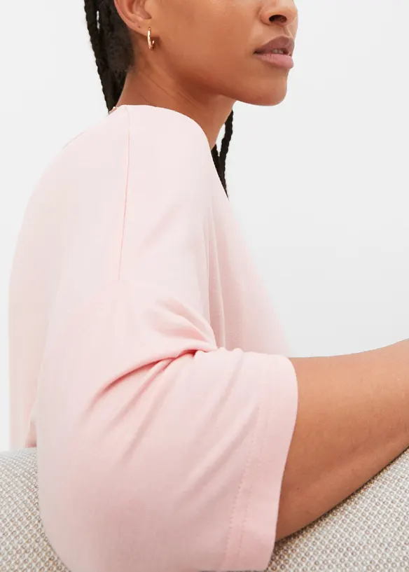 T-shirt boxy en viscose extensible, bonprix