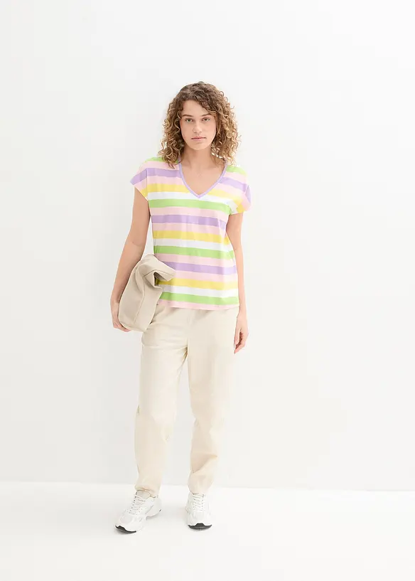 T-shirt coton manches &frac12;, bonprix