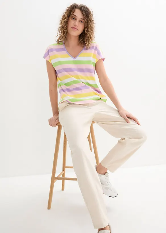 T-shirt coton manches &frac12;, bonprix